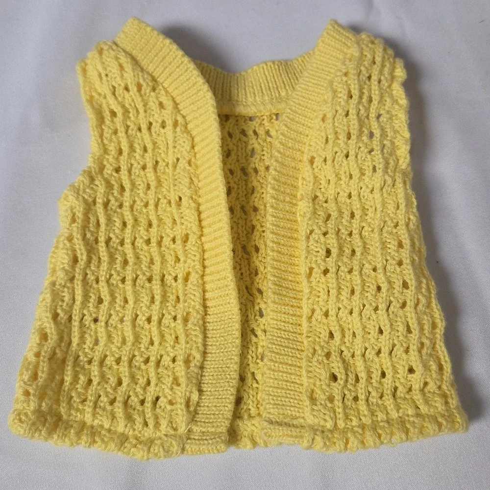 American Girl Doll Julie  Meet Yellow Knit Vest Only Historical